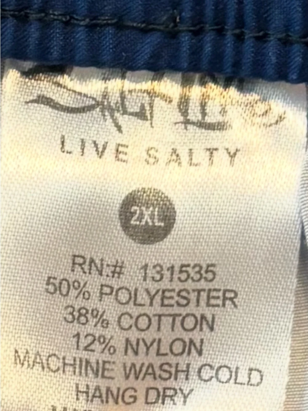 Salt Life Navy Blue Sail and Palm Print Swim Trunks 2xl